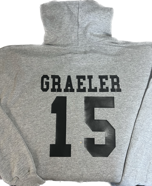 Add Name & Number to Back of Shirt or Sweatshirt
